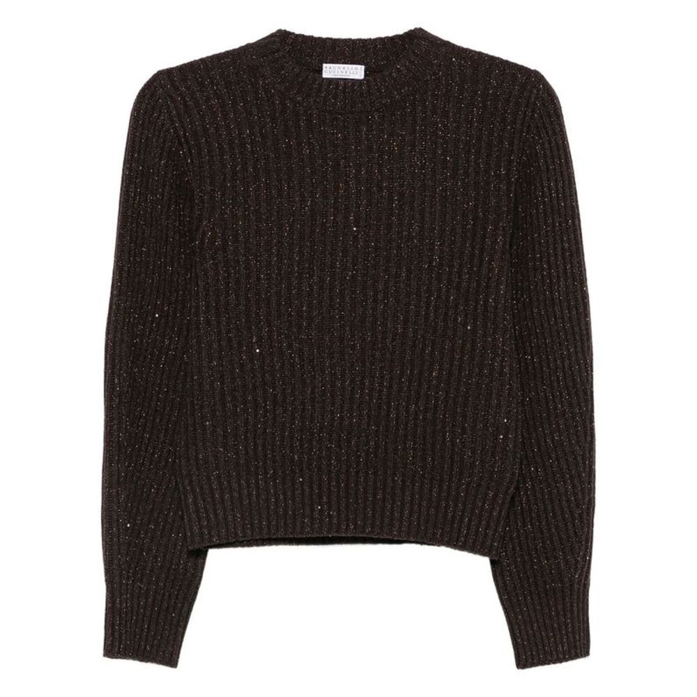 Sparkling & Dazzling Cashmere And Wool Ribbed Sweater Women
